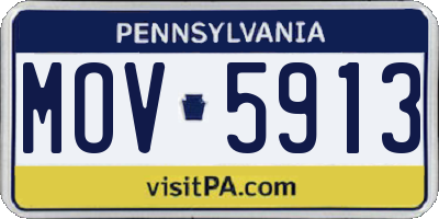 PA license plate MOV5913