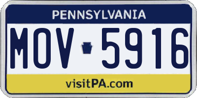 PA license plate MOV5916