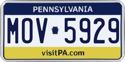PA license plate MOV5929