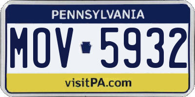 PA license plate MOV5932
