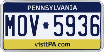 PA license plate MOV5936