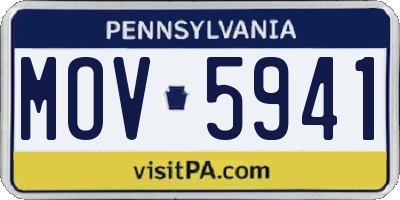 PA license plate MOV5941