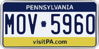 PA license plate MOV5960