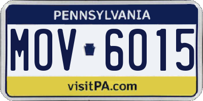 PA license plate MOV6015