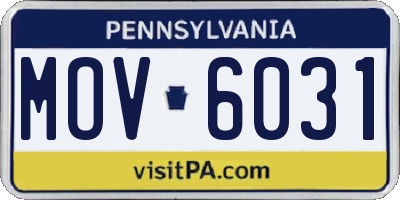 PA license plate MOV6031