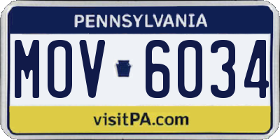 PA license plate MOV6034
