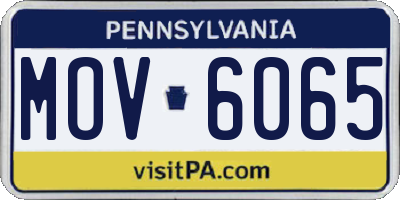 PA license plate MOV6065