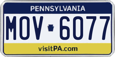PA license plate MOV6077