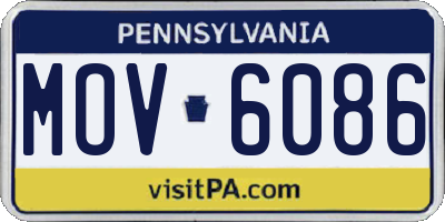 PA license plate MOV6086