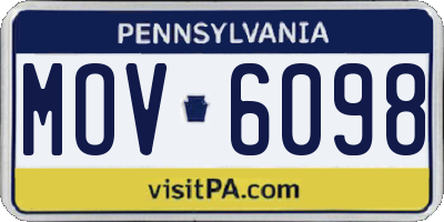 PA license plate MOV6098