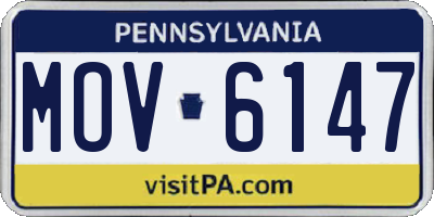 PA license plate MOV6147