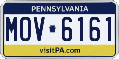 PA license plate MOV6161