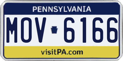 PA license plate MOV6166