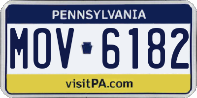 PA license plate MOV6182
