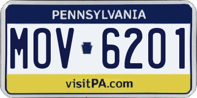 PA license plate MOV6201