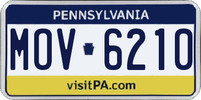 PA license plate MOV6210