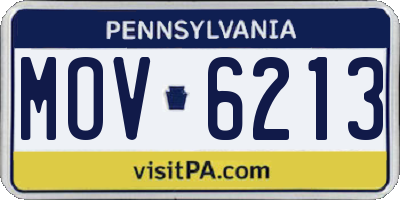 PA license plate MOV6213