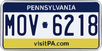 PA license plate MOV6218