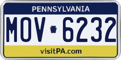 PA license plate MOV6232