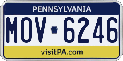 PA license plate MOV6246