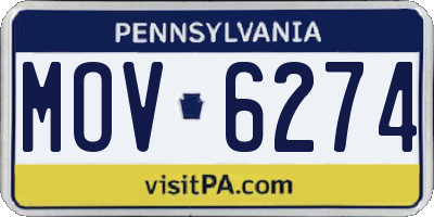 PA license plate MOV6274