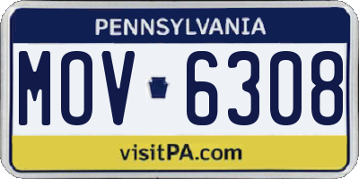 PA license plate MOV6308
