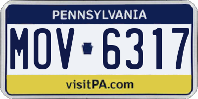 PA license plate MOV6317