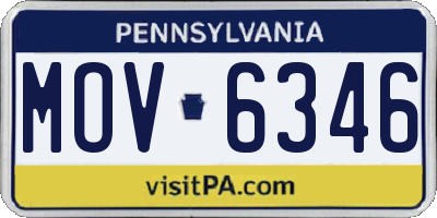 PA license plate MOV6346