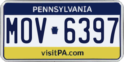 PA license plate MOV6397