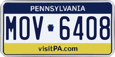 PA license plate MOV6408