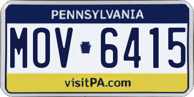 PA license plate MOV6415