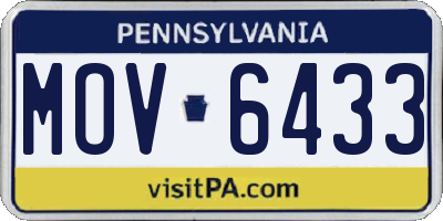 PA license plate MOV6433