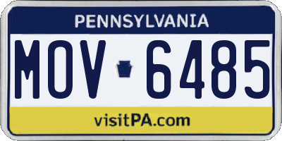 PA license plate MOV6485