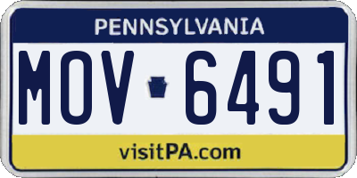 PA license plate MOV6491