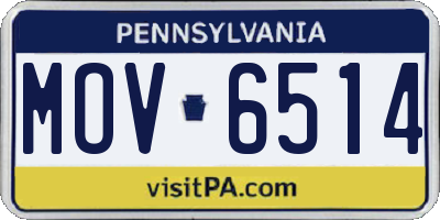PA license plate MOV6514