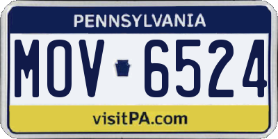 PA license plate MOV6524