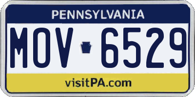 PA license plate MOV6529