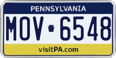 PA license plate MOV6548