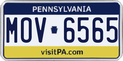 PA license plate MOV6565