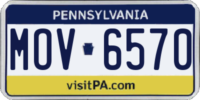 PA license plate MOV6570