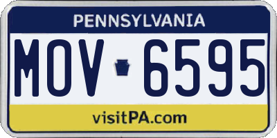 PA license plate MOV6595
