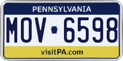 PA license plate MOV6598