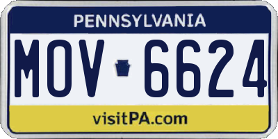 PA license plate MOV6624