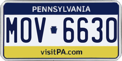 PA license plate MOV6630