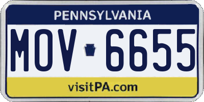 PA license plate MOV6655