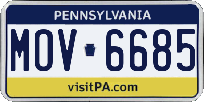 PA license plate MOV6685