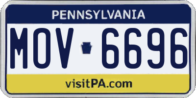 PA license plate MOV6696