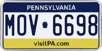 PA license plate MOV6698
