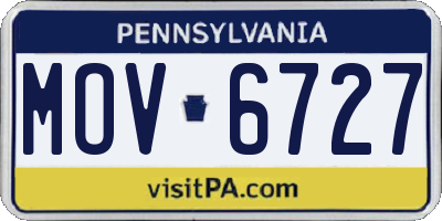 PA license plate MOV6727