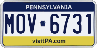 PA license plate MOV6731